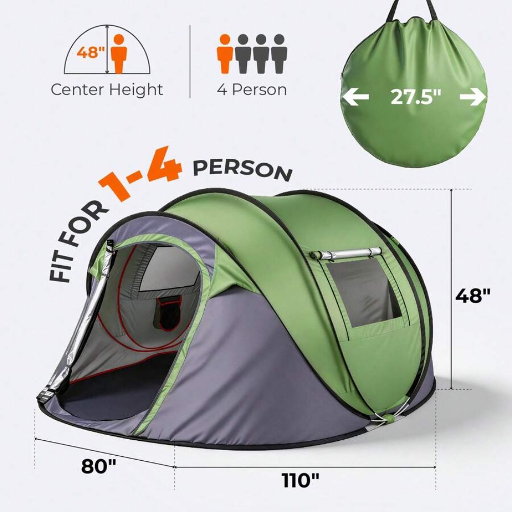 4 Person Pop Up Camping Tent I - đánh giá và giá Outdoor Adventure Tent