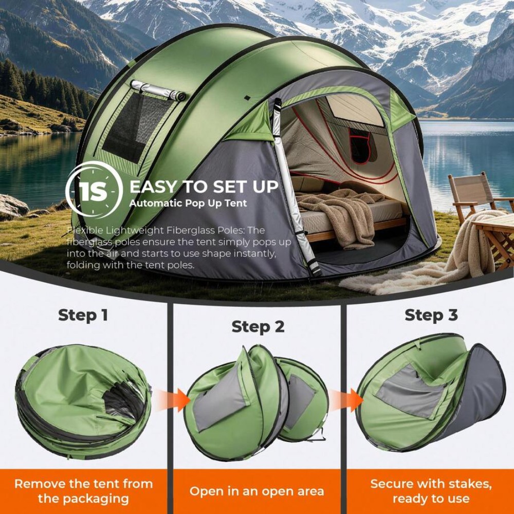 4 Person Pop Up Camping Tent I - đánh giá và giá Outdoor Adventure Tent